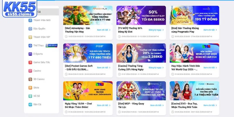 Điều kiện chung khi đăng ký khuyến mãi KK55