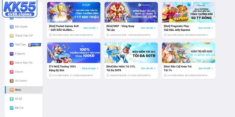 Hướng dẫn tham gia khuyến mãi nổ hũ KK55